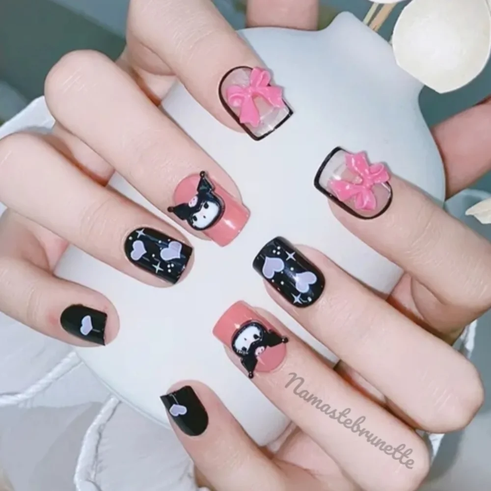 3D Sanrio Kuromi Press On Nails